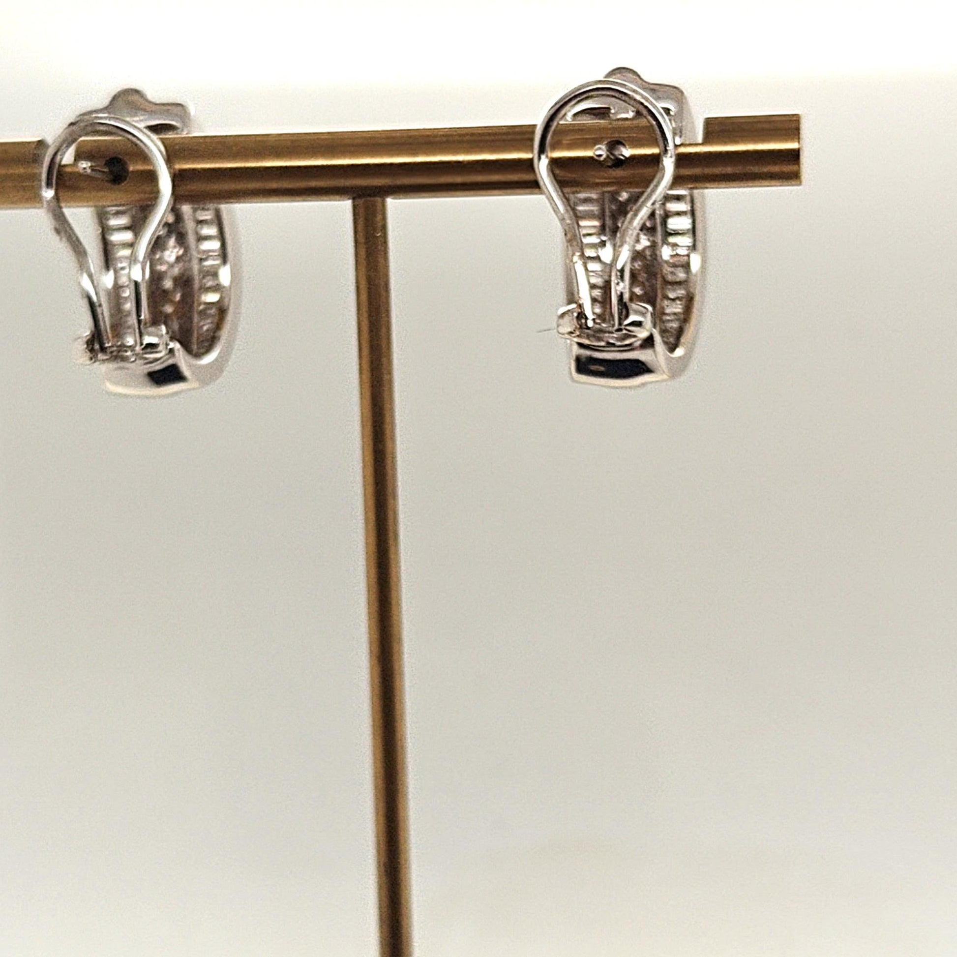 DIAMOND EARRINGS BAGUETTE AND ROUND 3.5CT WHITE GOLD