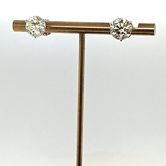 4.47CT DIAMOND STUD EARRINGS 4.47CT WHITE GOLD MARTINI SETTING