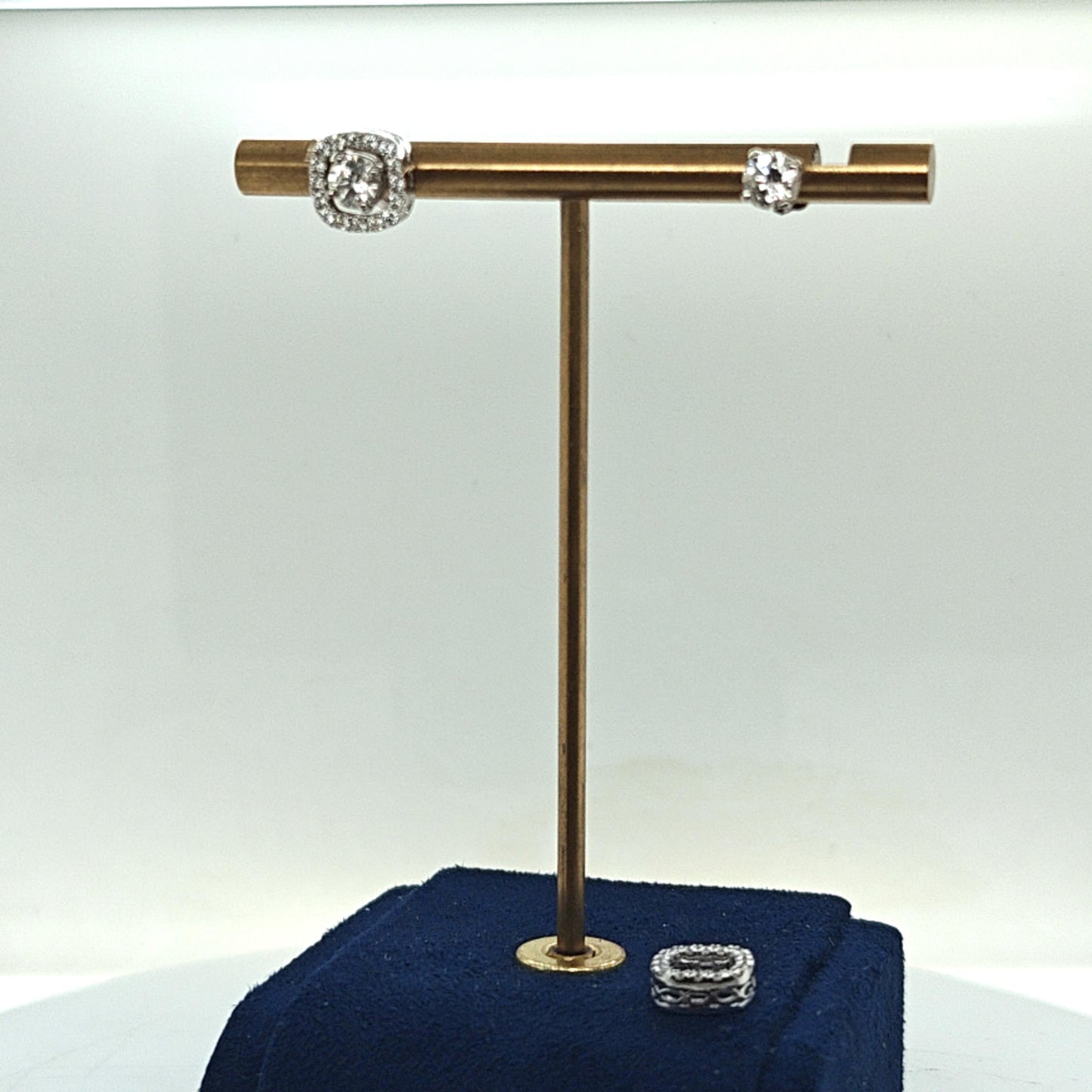 DIAMOND STUD EARRINGS 0.75CT WITH REMOVABLE HALOS WHITE GOLD