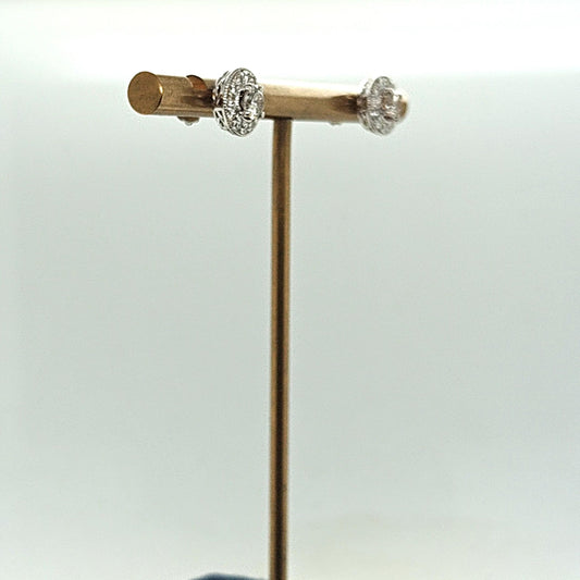 DIAMOND CLUSTER EARRINGS 0.75 WHITE GOLD