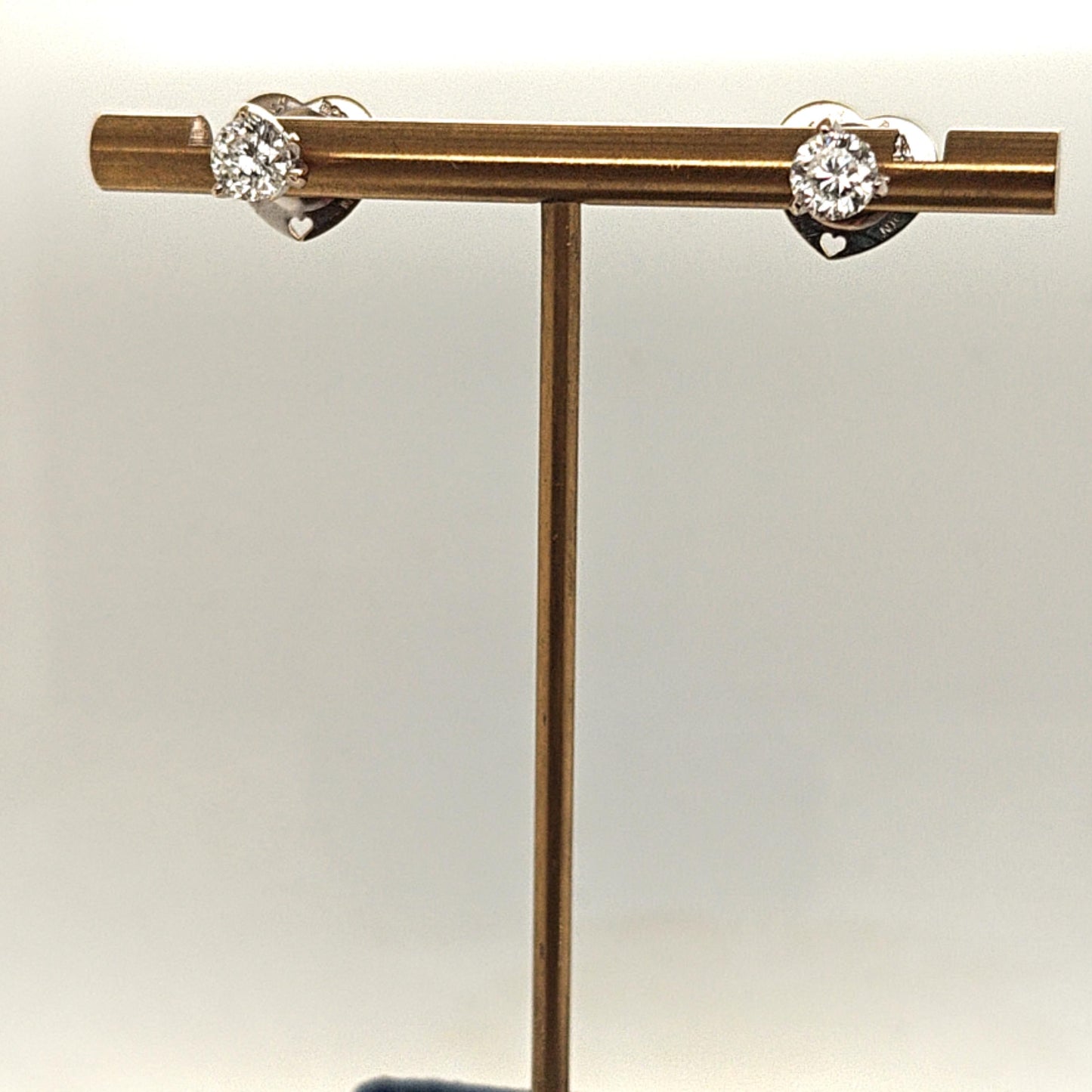 DIAMOND STUD EARRINGS 1.00CT ROBERTO COIN WHITE GOLD