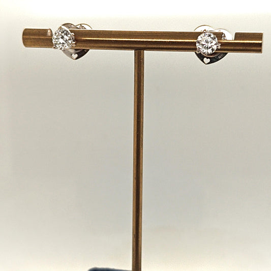 DIAMOND STUD EARRINGS 1.00CT ROBERTO COIN WHITE GOLD