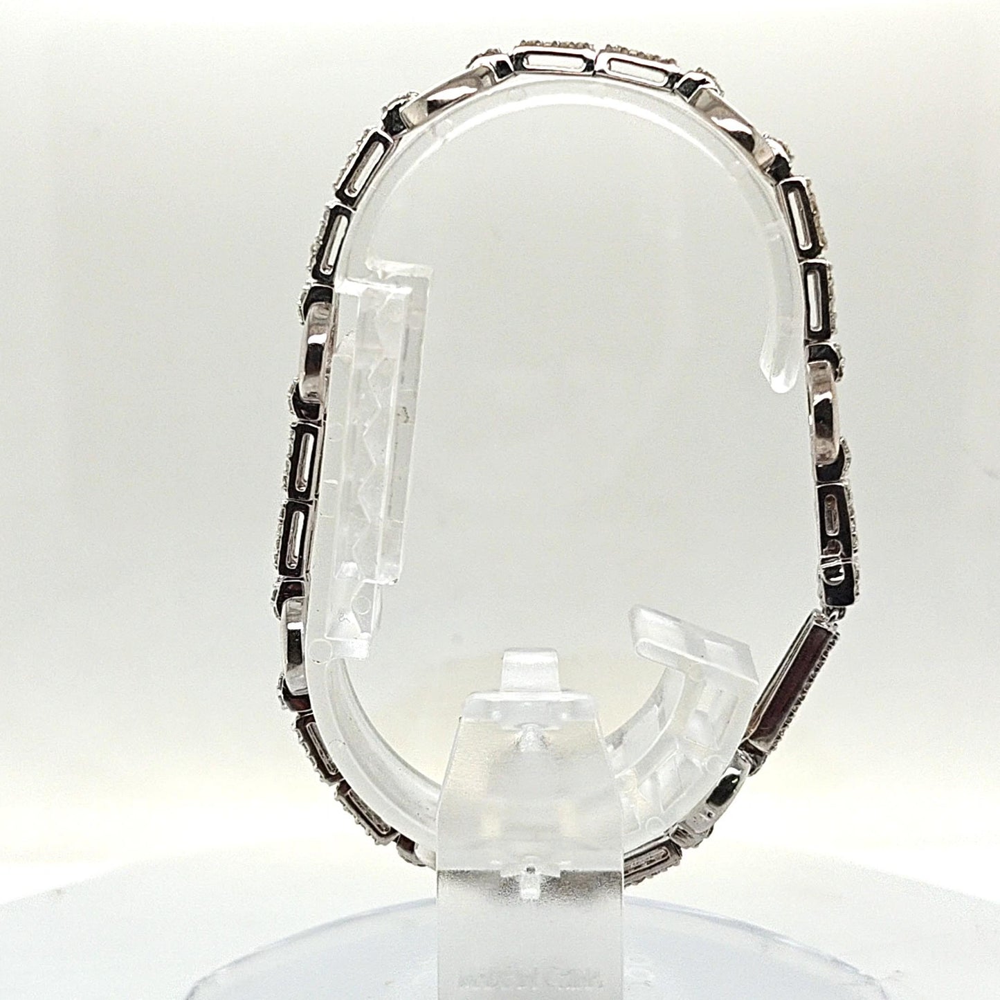 DIAMOND BRACELET TWO ROWS 1.37CT WHITE GOLD