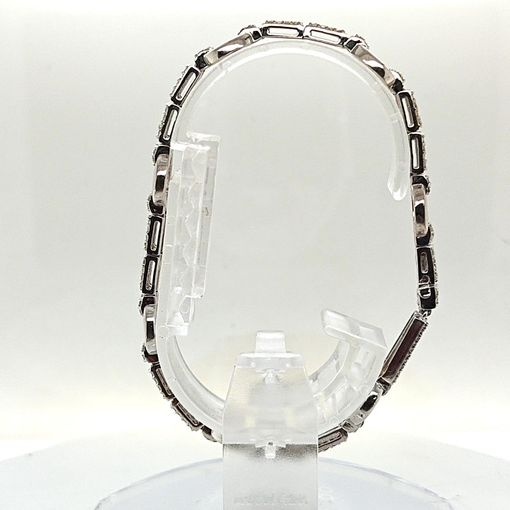 DIAMOND BRACELET TWO ROWS 1.37CT WHITE GOLD
