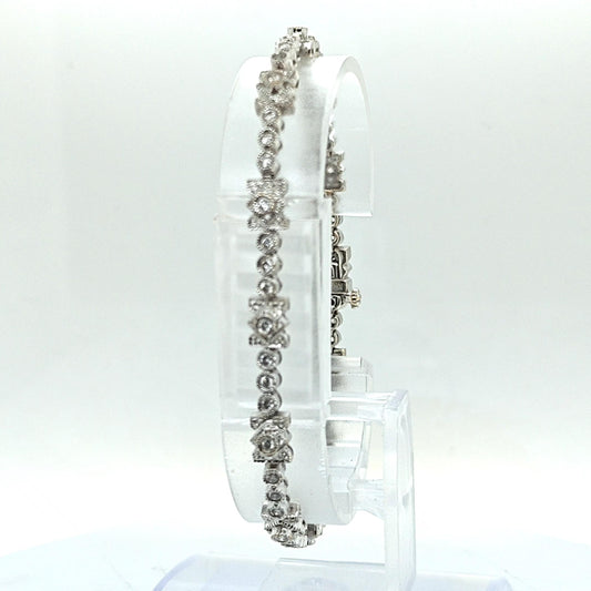 DIAMOND BRACELET 0.85CT WHITE GOLD