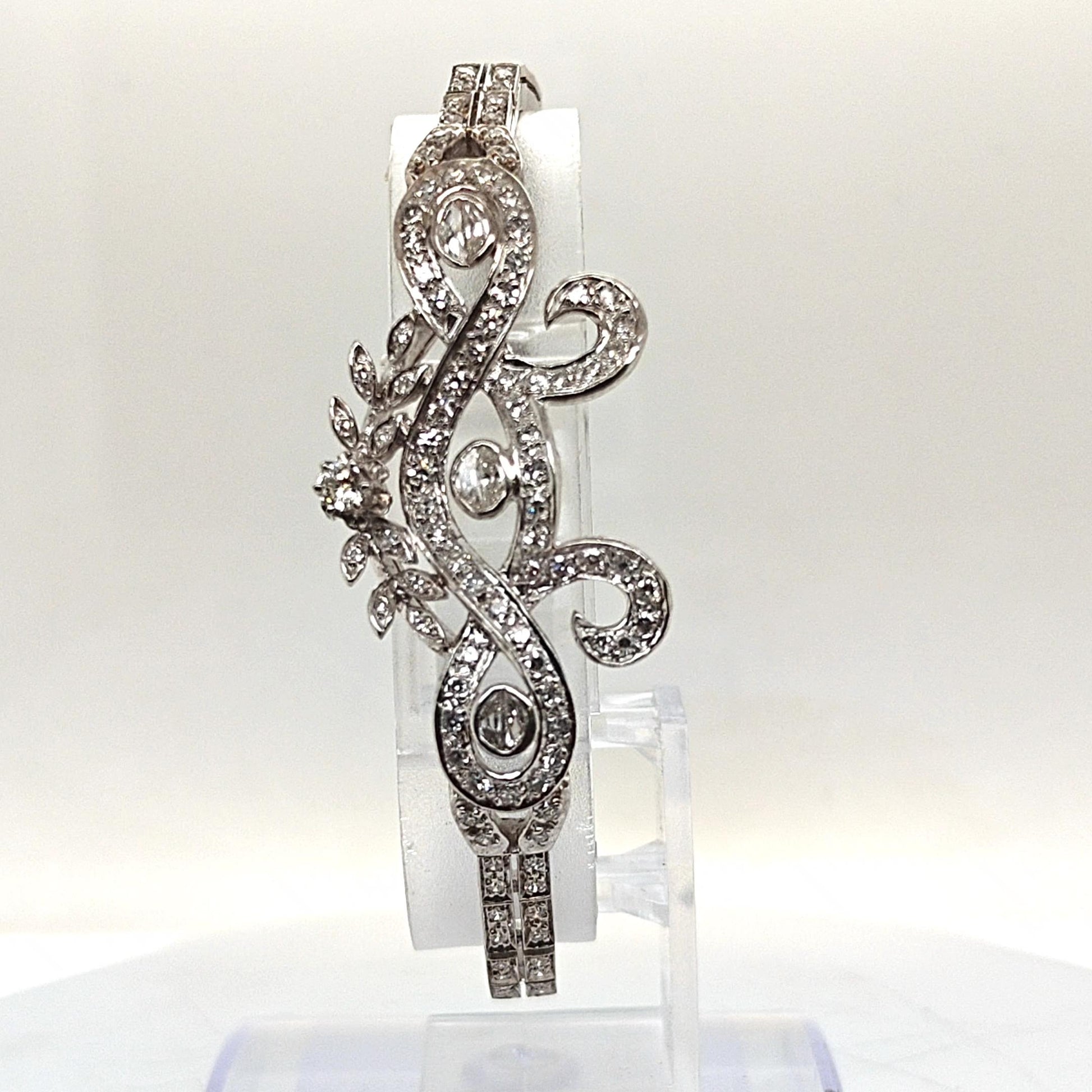 DIAMOND ESTATE BRACELET 4.0CT WHITE GOLD