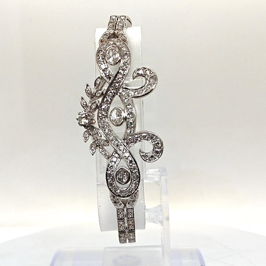DIAMOND ESTATE BRACELET 4.0CT WHITE GOLD
