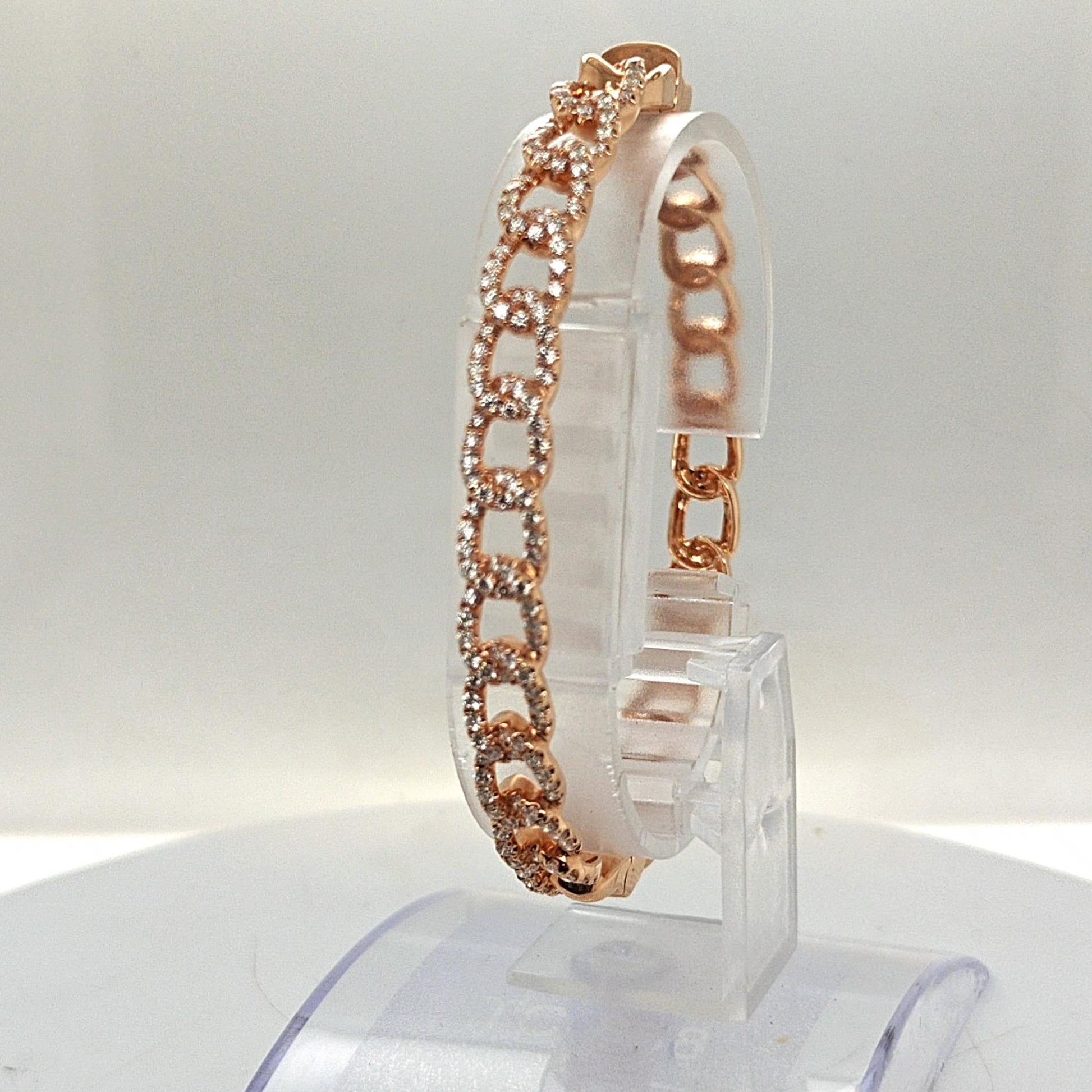 DIAMOND BANGLE BRACELET 1.82CT ROSE GOLD