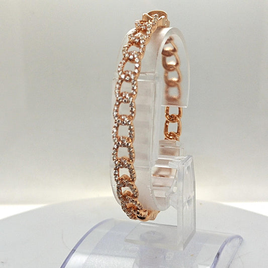 DIAMOND BANGLE BRACELET 1.82CT ROSE GOLD