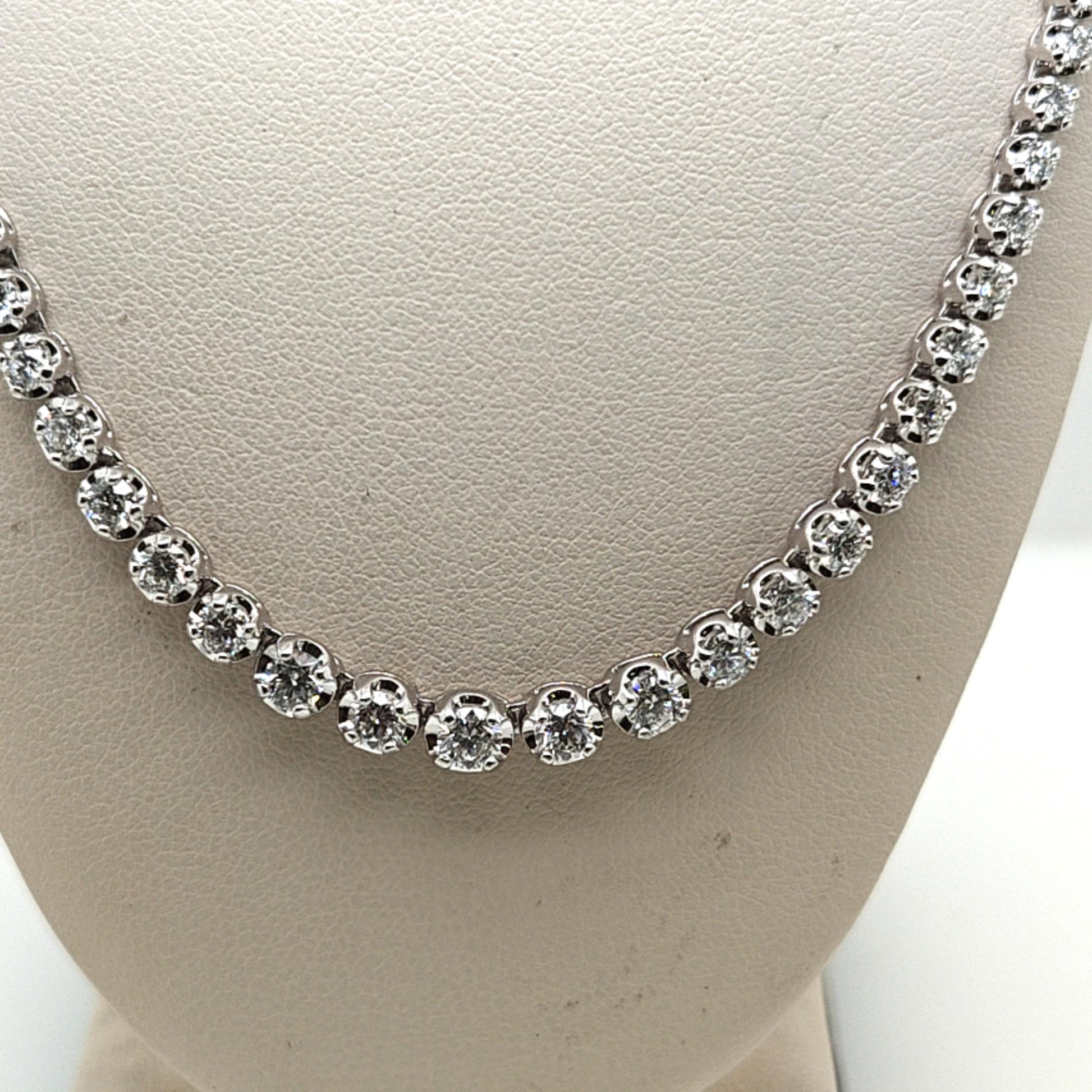 DIAMOND NECKLACE ADJUSTABLE 2.1CT WHITE GOLD