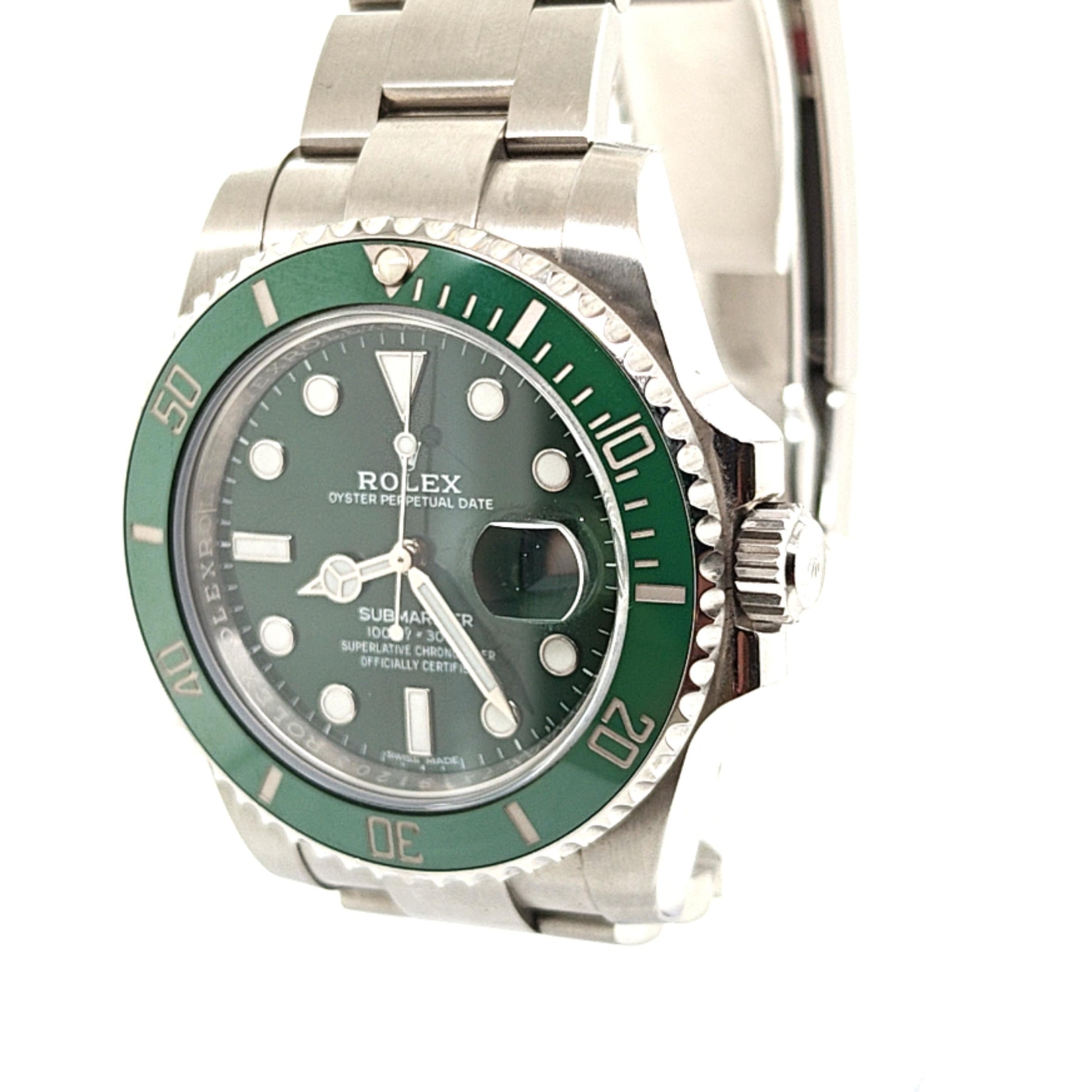 ROLEX SUBMARINER STEEL GREEN HULK WATCH