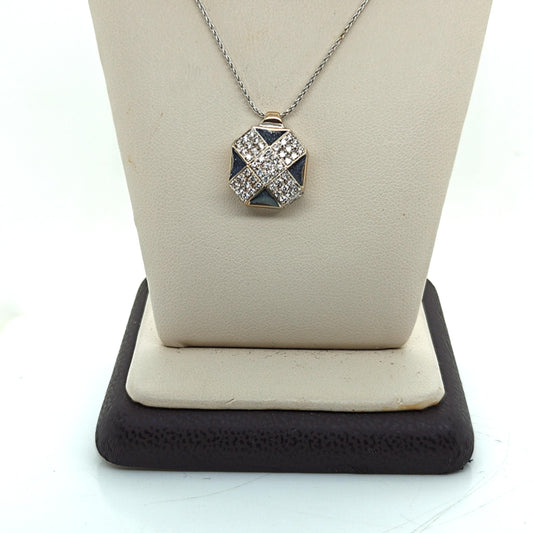 CHIMENTO DIAMOND PENDANT NECKLACE 0.90CT WHITE GOLD