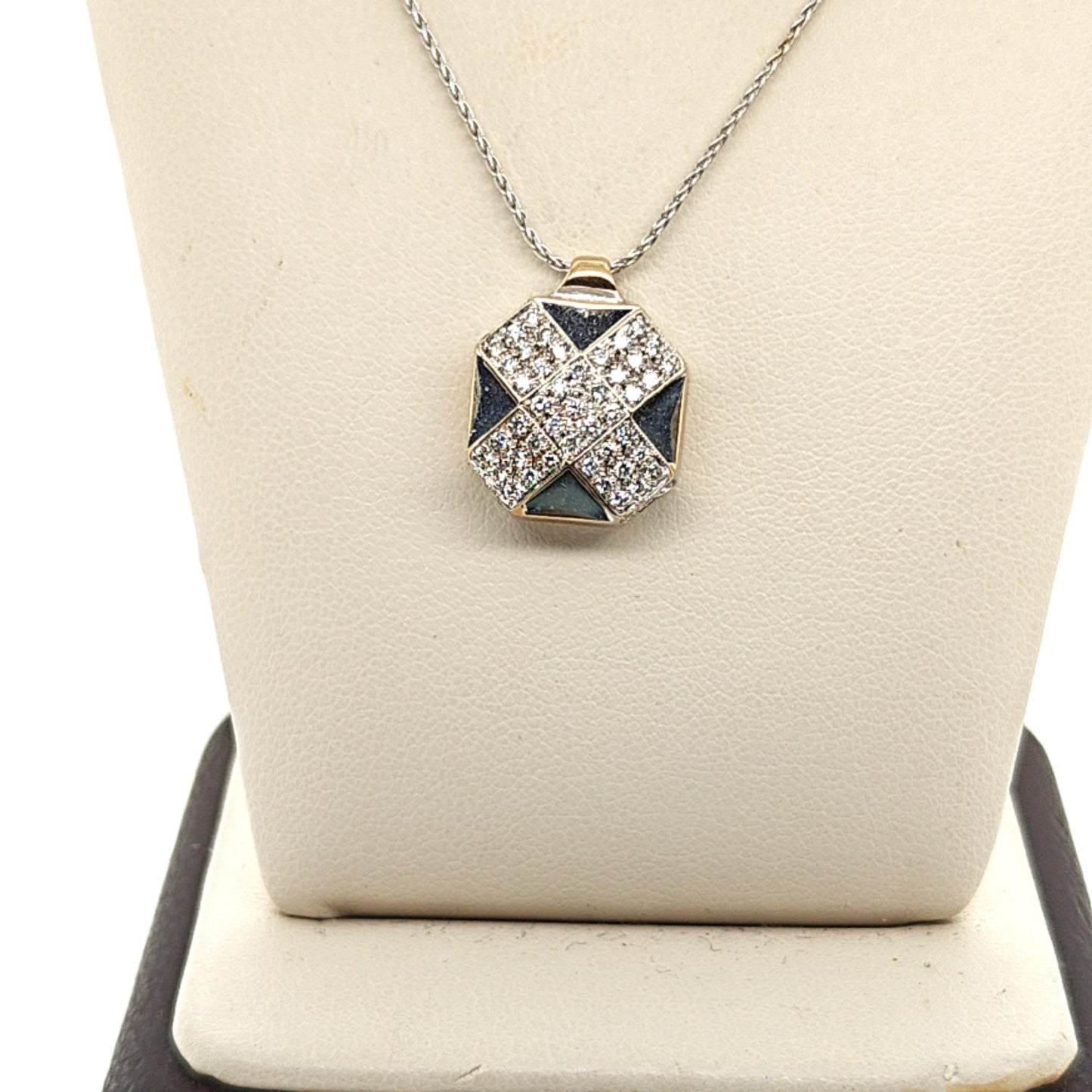 CHIMENTO DIAMOND PENDANT NECKLACE 0.90CT WHITE GOLD