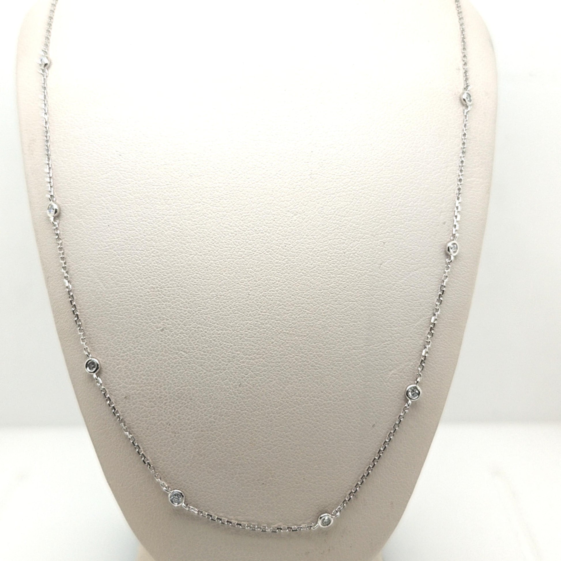 DIAMONDS BY THE YARD NECKLACE CHAIN 0.42CT WHITE GOLD