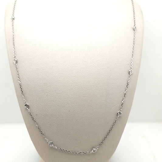 DIAMONDS BY THE YARD NECKLACE CHAIN 0.42CT WHITE GOLD