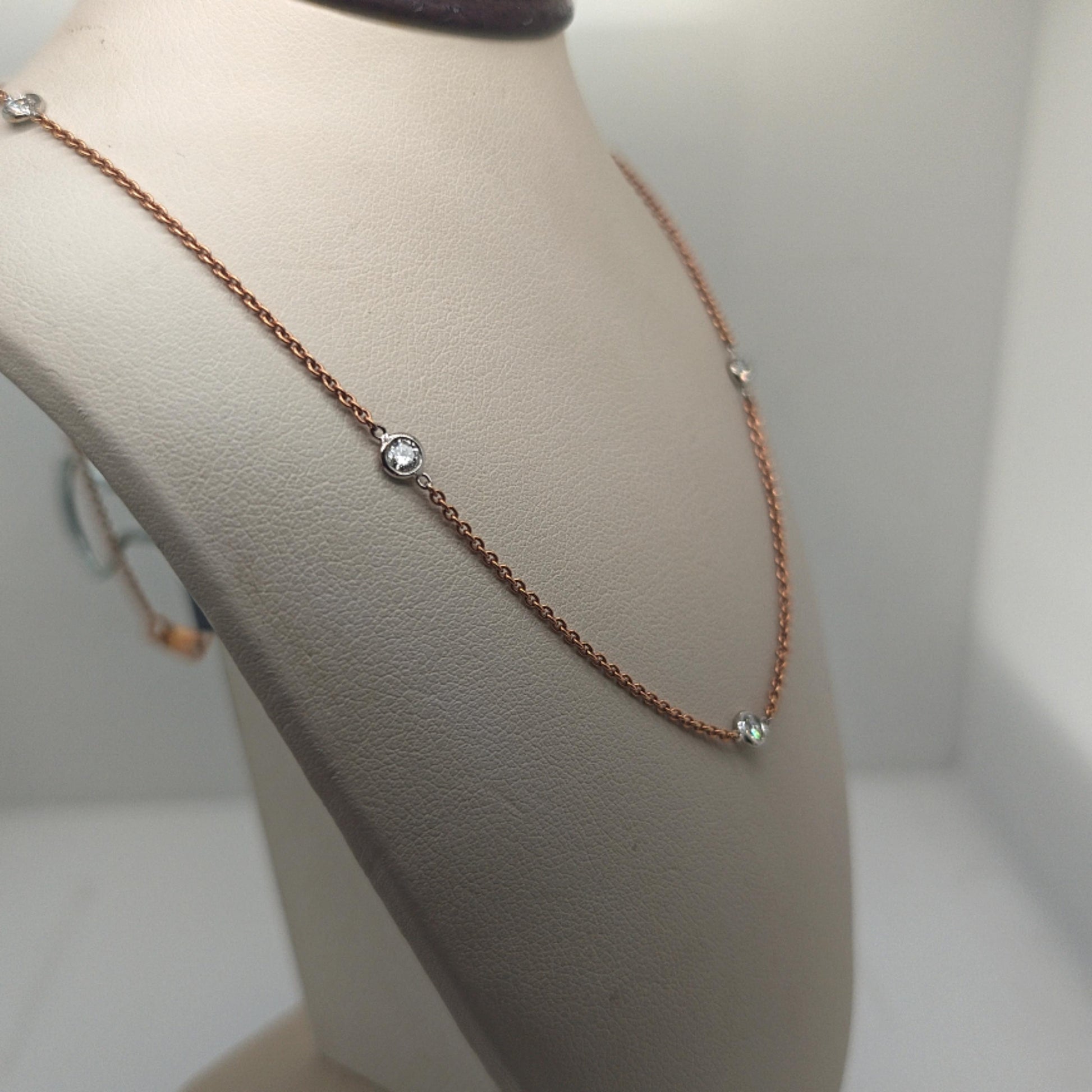DIAMONDS BY THE YARD CHAIN NECKLACE 0.70CT ROSE GOLD
