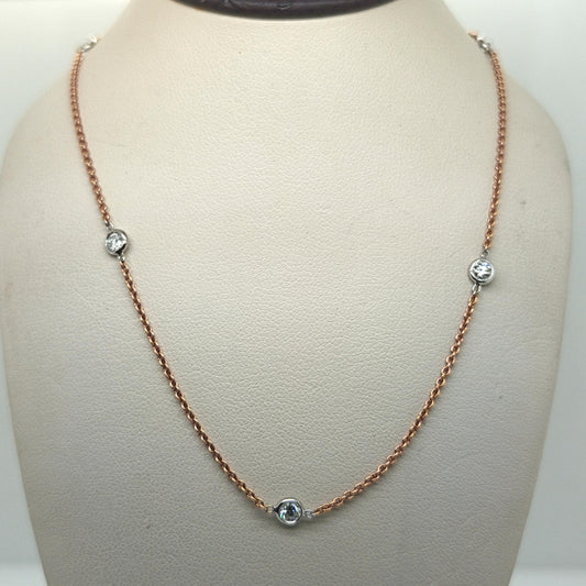 DIAMONDS BY THE YARD CHAIN NECKLACE 0.70CT ROSE GOLD