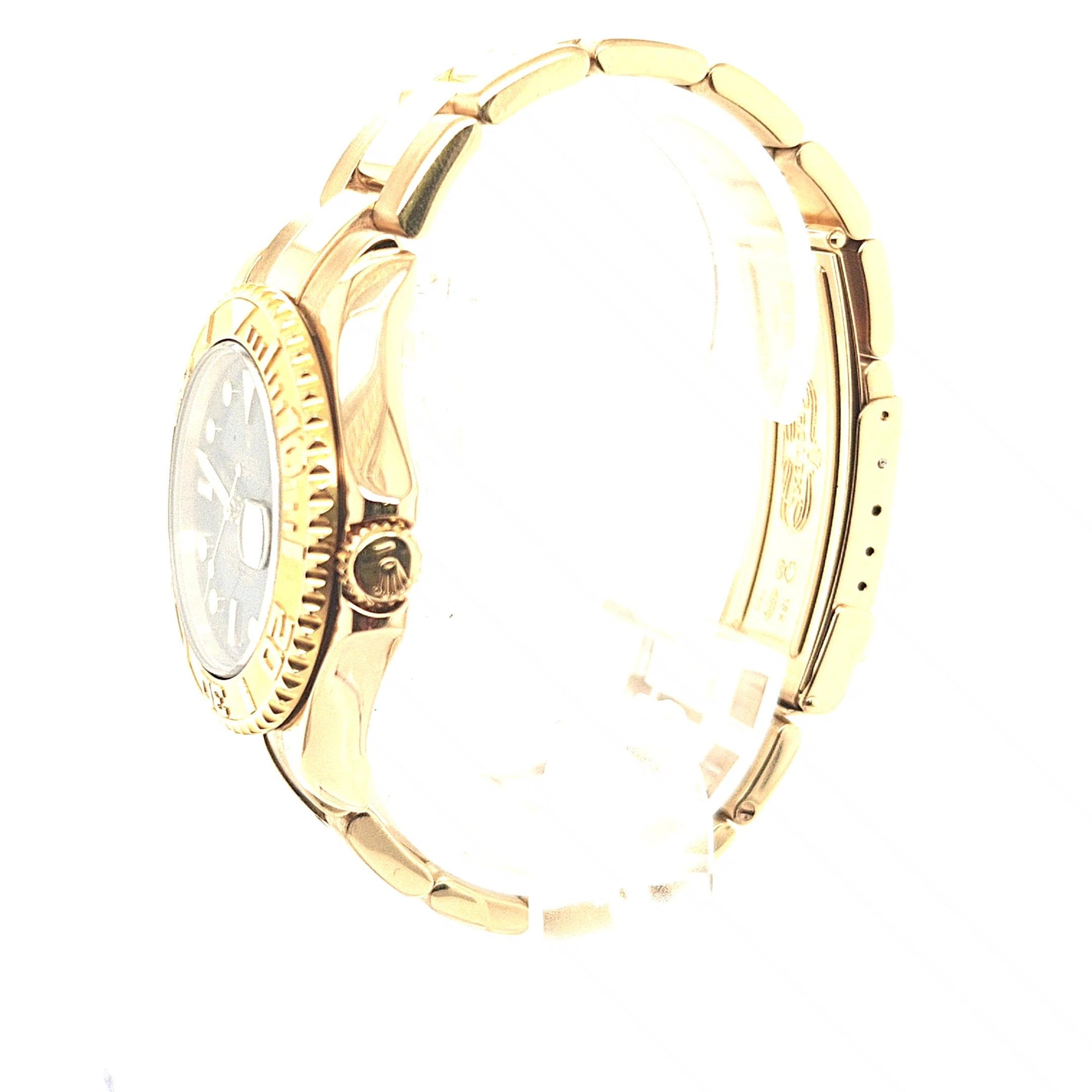 ROLEX YACHTMASTER 35MM BLUE DIAL YELLOW GOLD