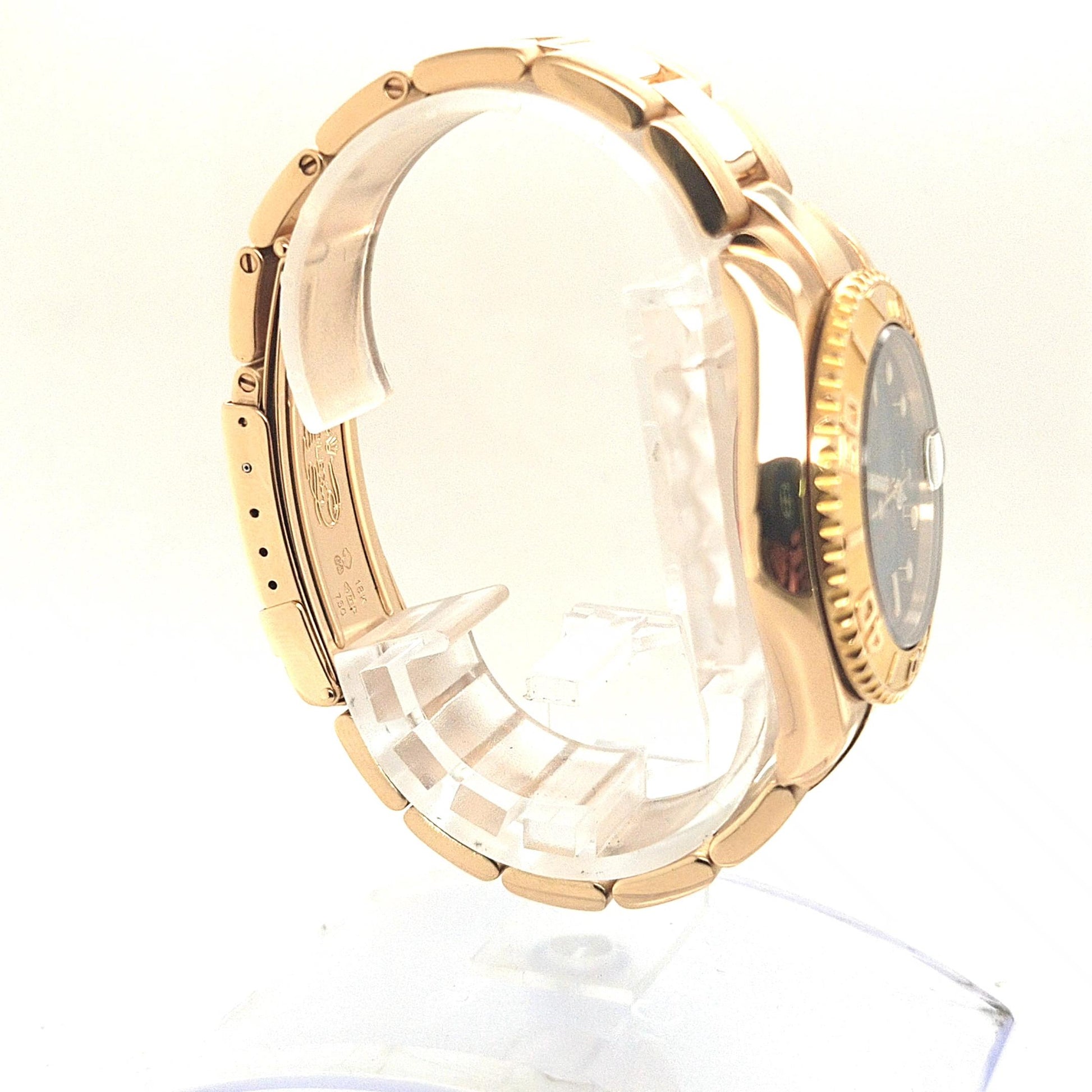 ROLEX YACHTMASTER 35MM BLUE DIAL YELLOW GOLD