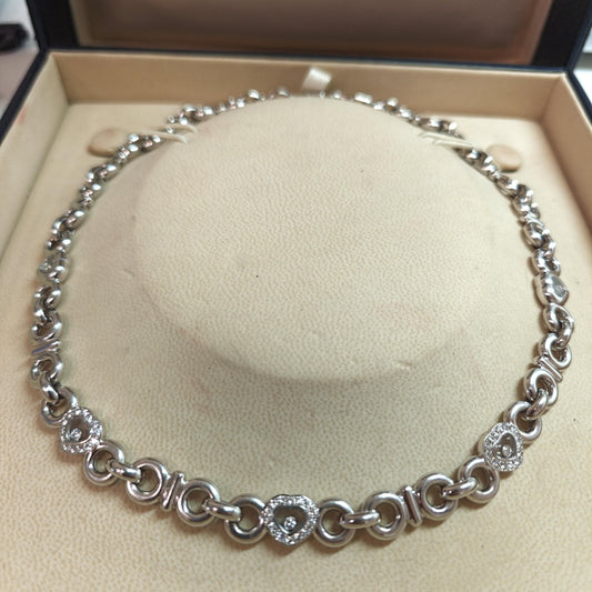 CHOPARD HAPPY DIAMONDS NECKLACE WHITE GOLD