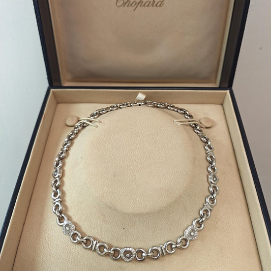 CHOPARD HAPPY DIAMONDS NECKLACE WHITE GOLD