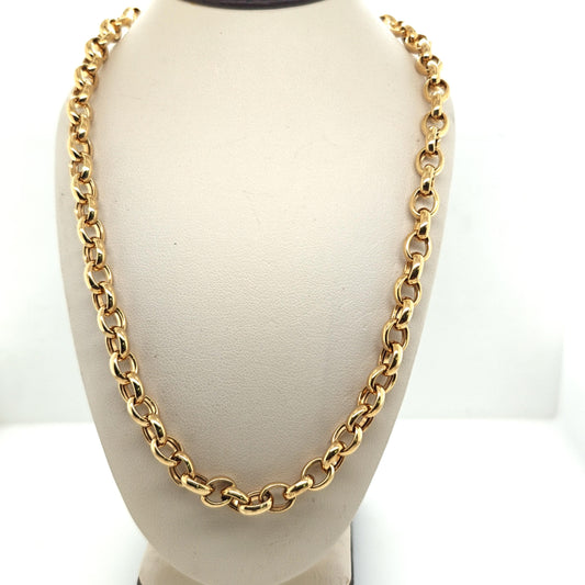 OPEN LINK NECKLACE YELLOW GOLD 17"