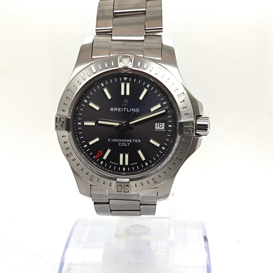 BREITLING COLT WATCH AUTOMATIC STAINLESS STEEL GRAY DIAL