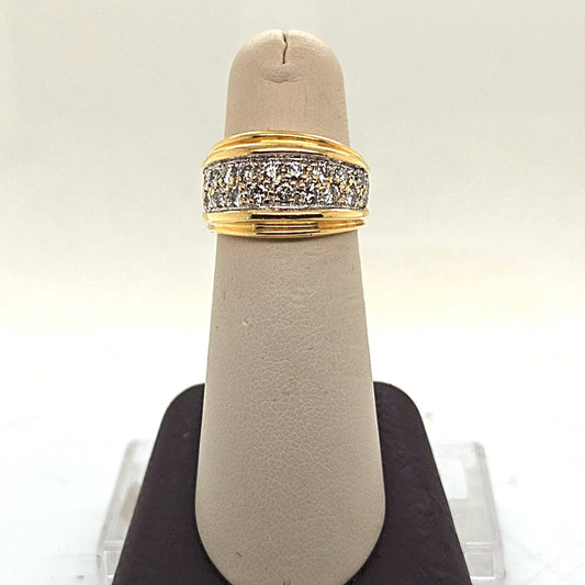 DIAMOND BAND RING 1.27CT YELLOW GOLD