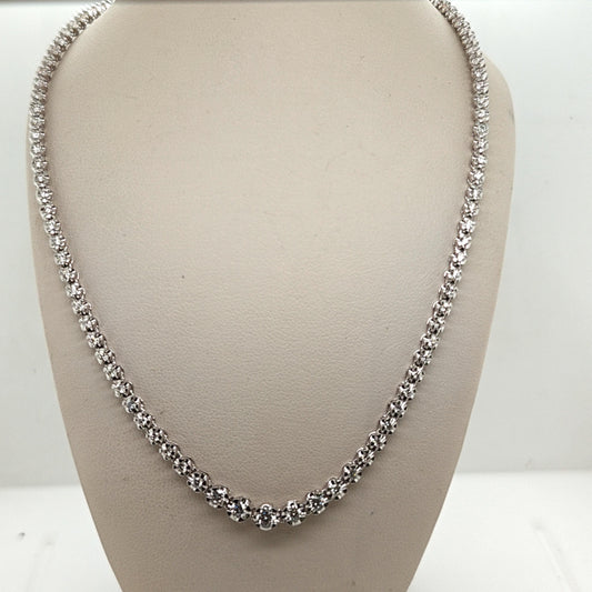 DIAMOND TENNIS NECKLACE 3CT WHITE GOLD