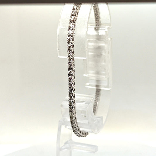 3.04CT DIAMOND TENNIS BRACELET 3.04CT WHITE GOLD