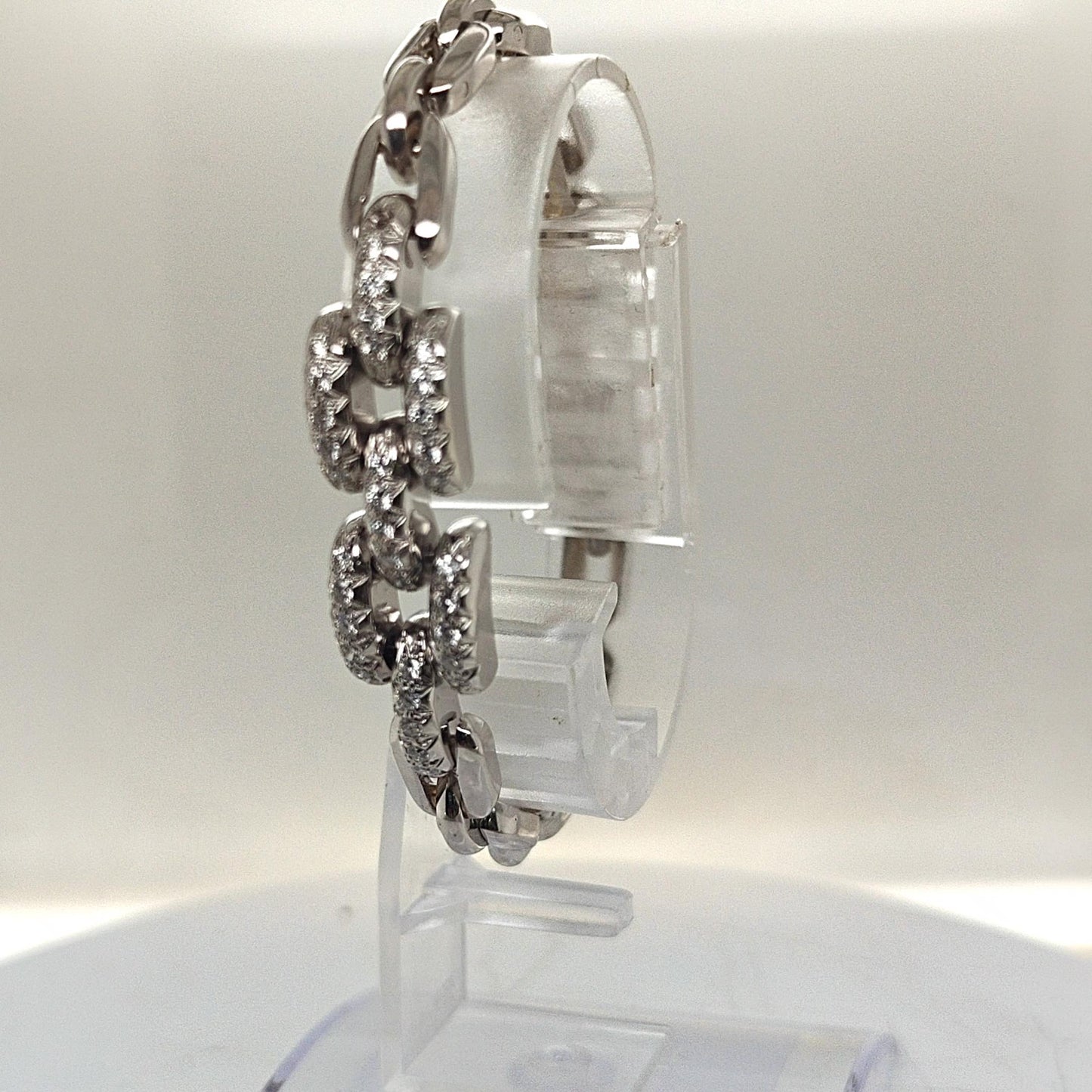 DIAMOND LINK BRACELET 1.05CTW WHITE GOLD
