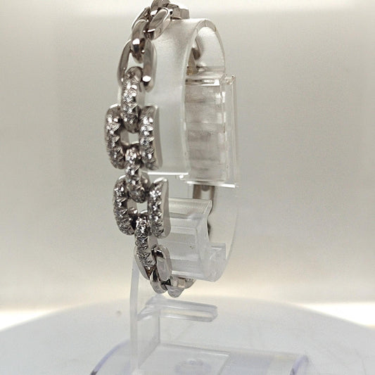 DIAMOND LINK BRACELET 1.05CTW WHITE GOLD