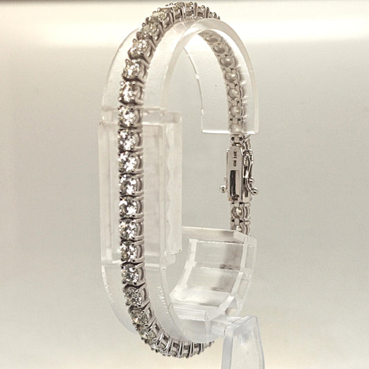 DIAMOND TENNIS BRACELET 8.67CTW WHITE GOLD