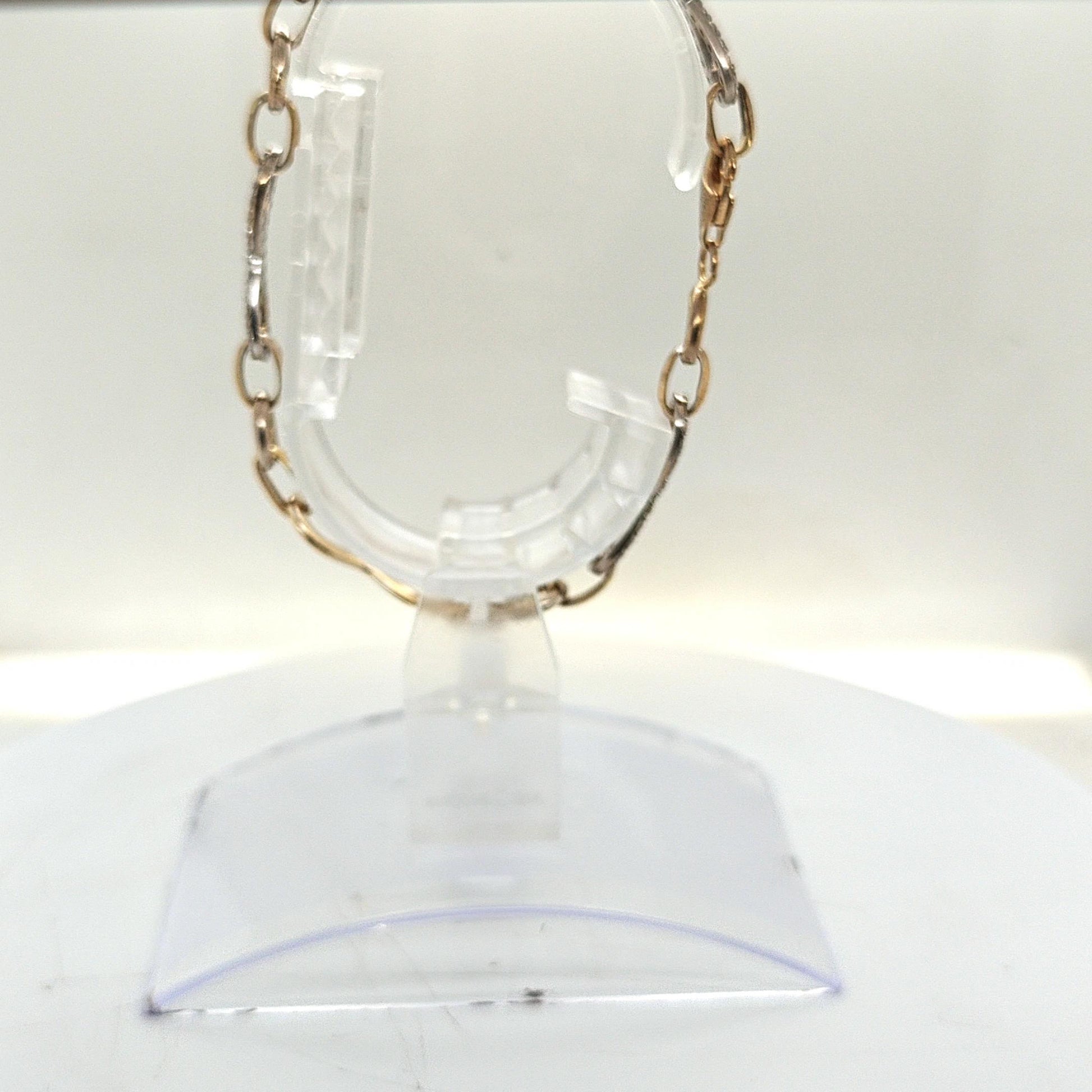 DIAMOND INFINITY BRACELET TWO TONE 1.02CTW