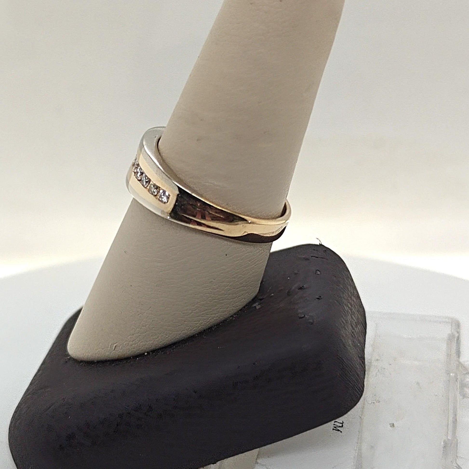 WEDDING BAND 0.36CTW TWO TONE GOLD