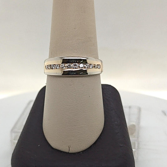 WEDDING BAND 0.36CTW TWO TONE GOLD