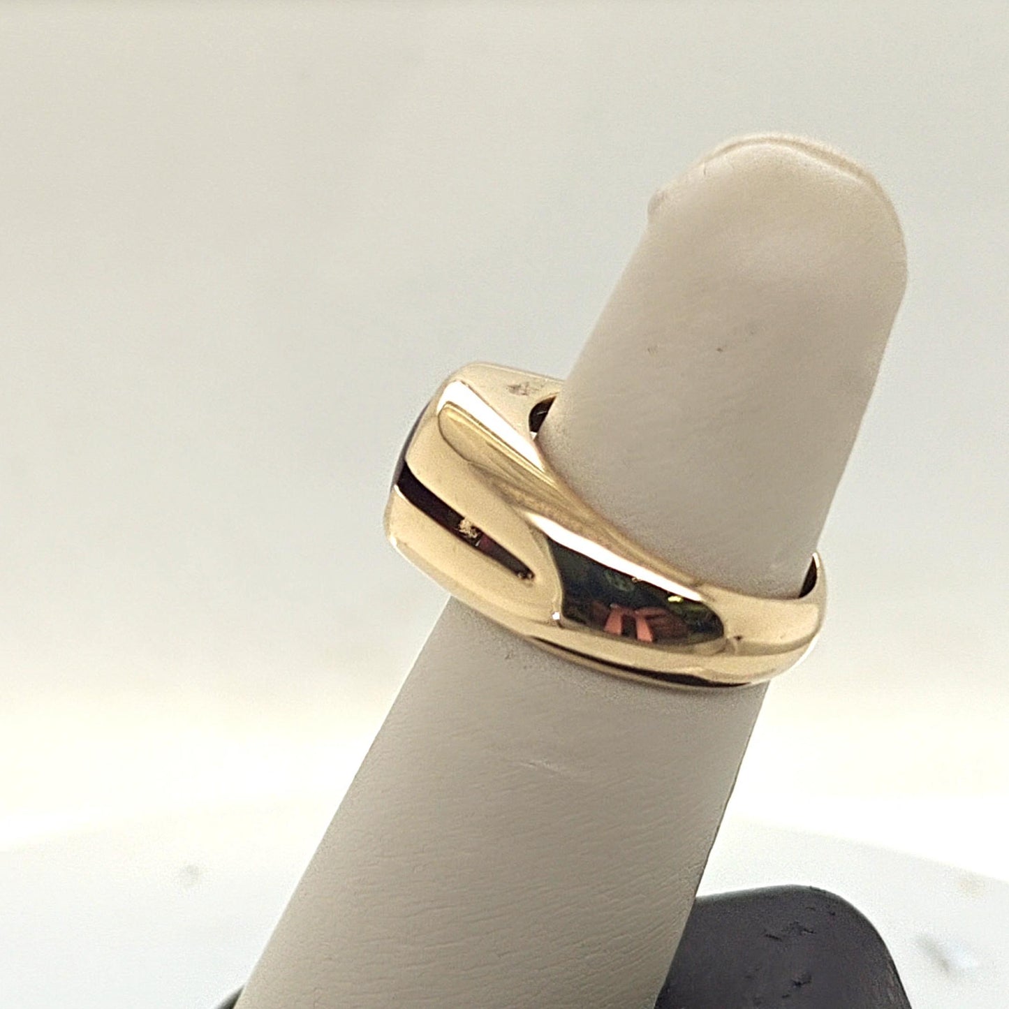 TIFFANY VINTAGE PINK TOURMALINE RING YELLOW GOLD