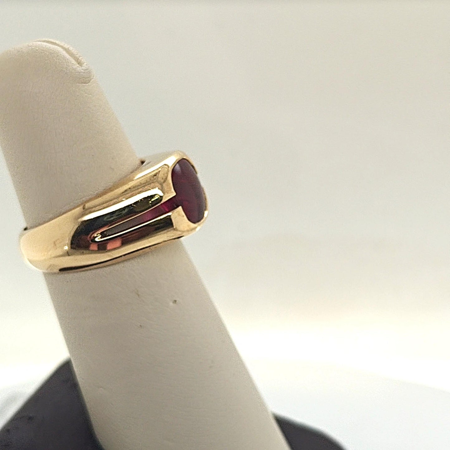 TIFFANY VINTAGE PINK TOURMALINE RING YELLOW GOLD