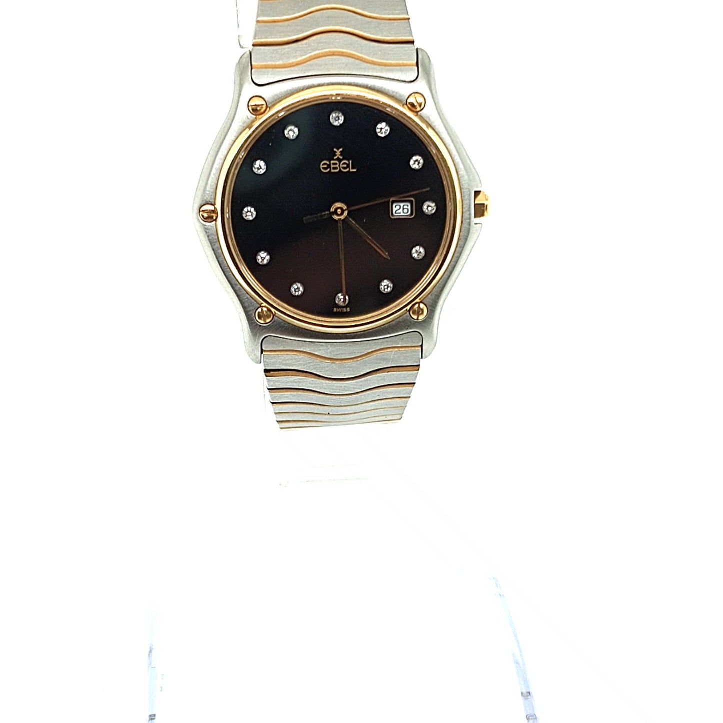 EBEL WAVE  WATCH TWO TONE BLACK DIAMOND DIAL
