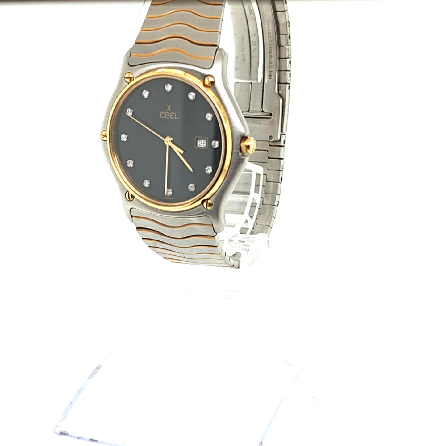 EBEL WAVE  WATCH TWO TONE BLACK DIAMOND DIAL