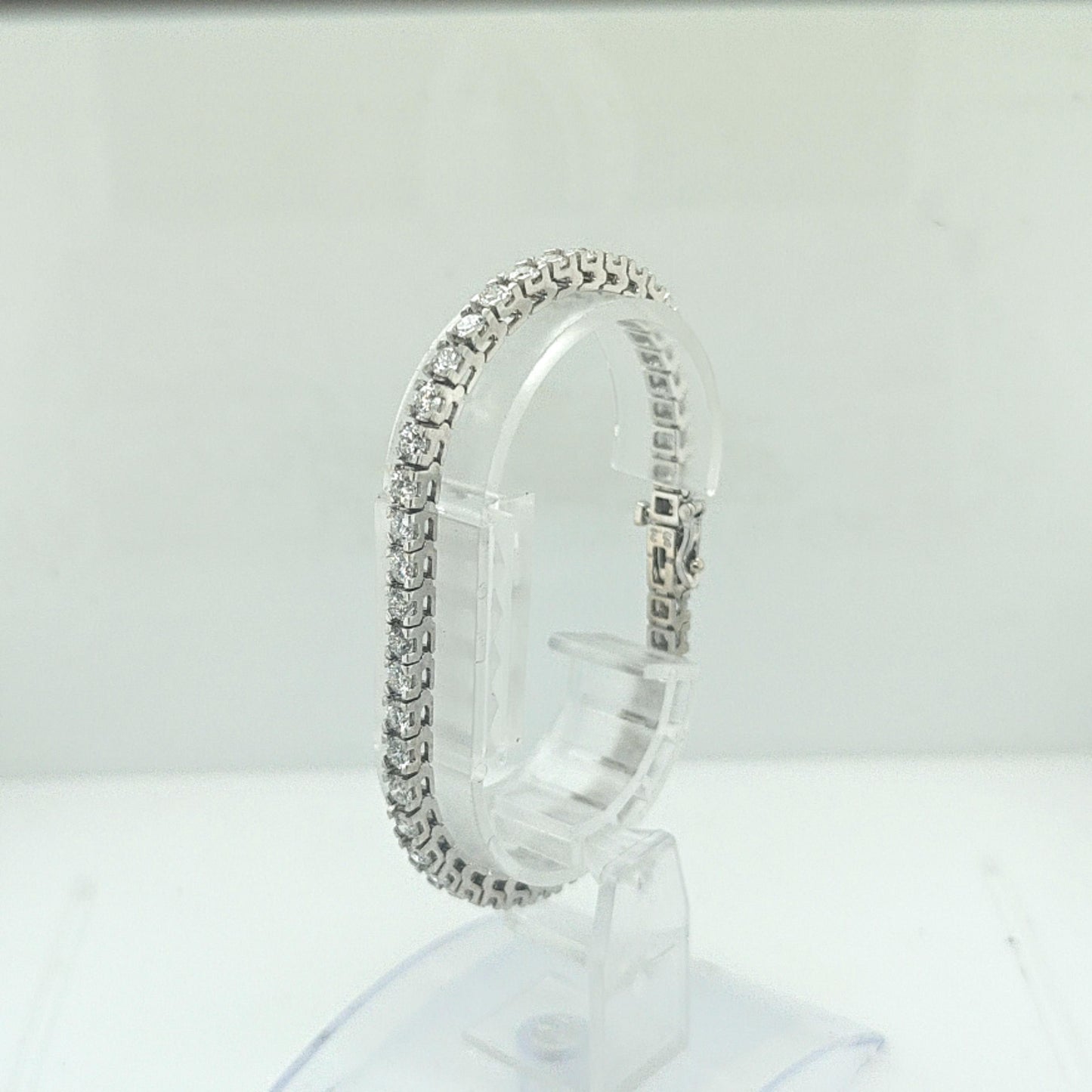 DIAMOND TENNIS BRACELET 7.46CTW WHITE GOLD