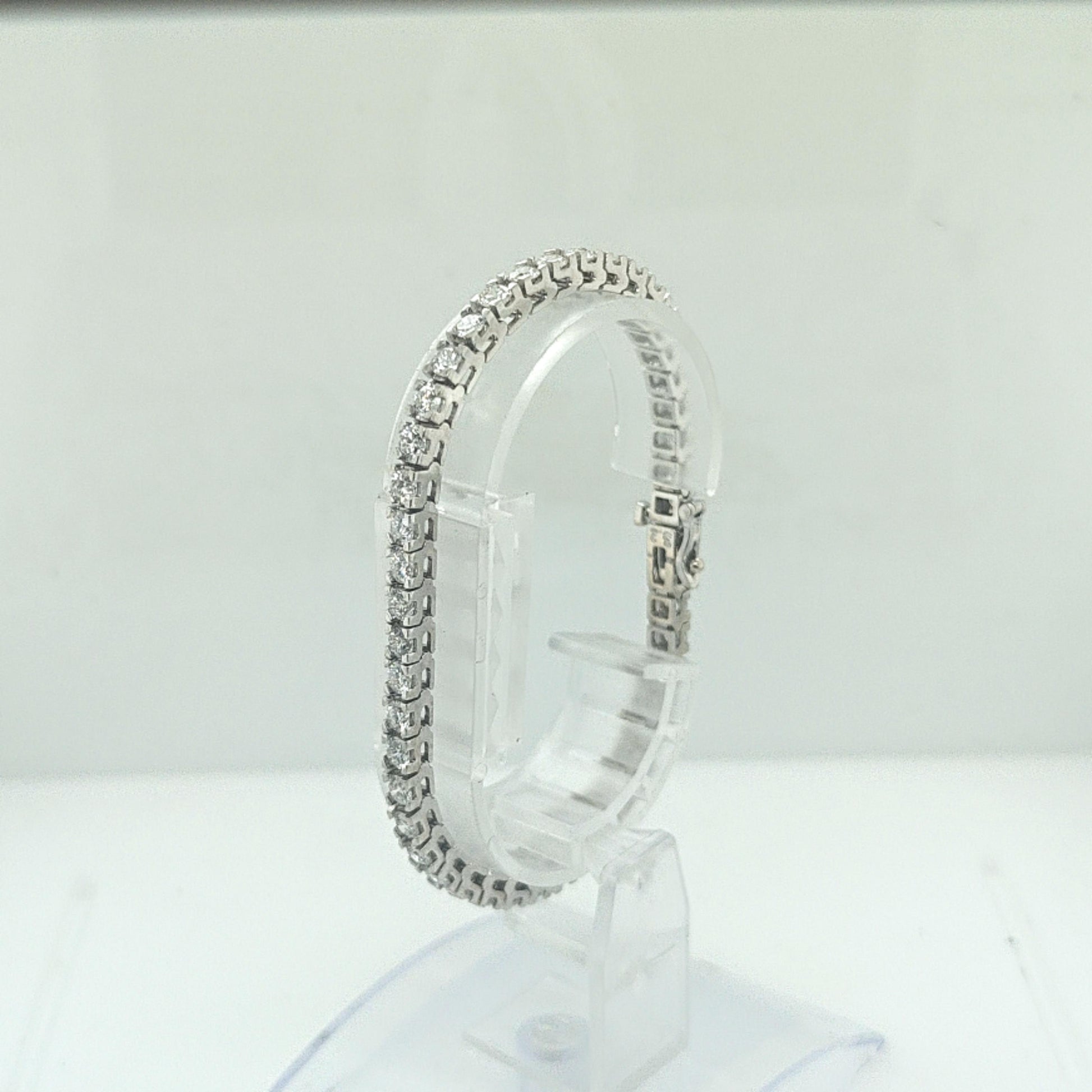 DIAMOND TENNIS BRACELET 7.46CTW WHITE GOLD