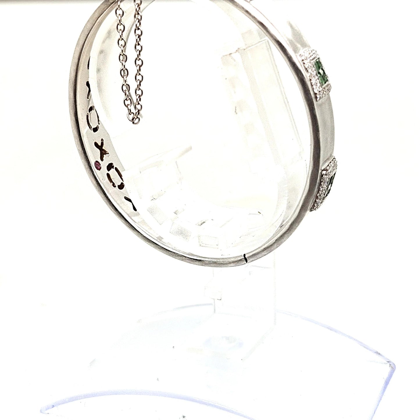 ROBERTO COIN BANGLE BRACELET DIAMOND WHITE GOLD