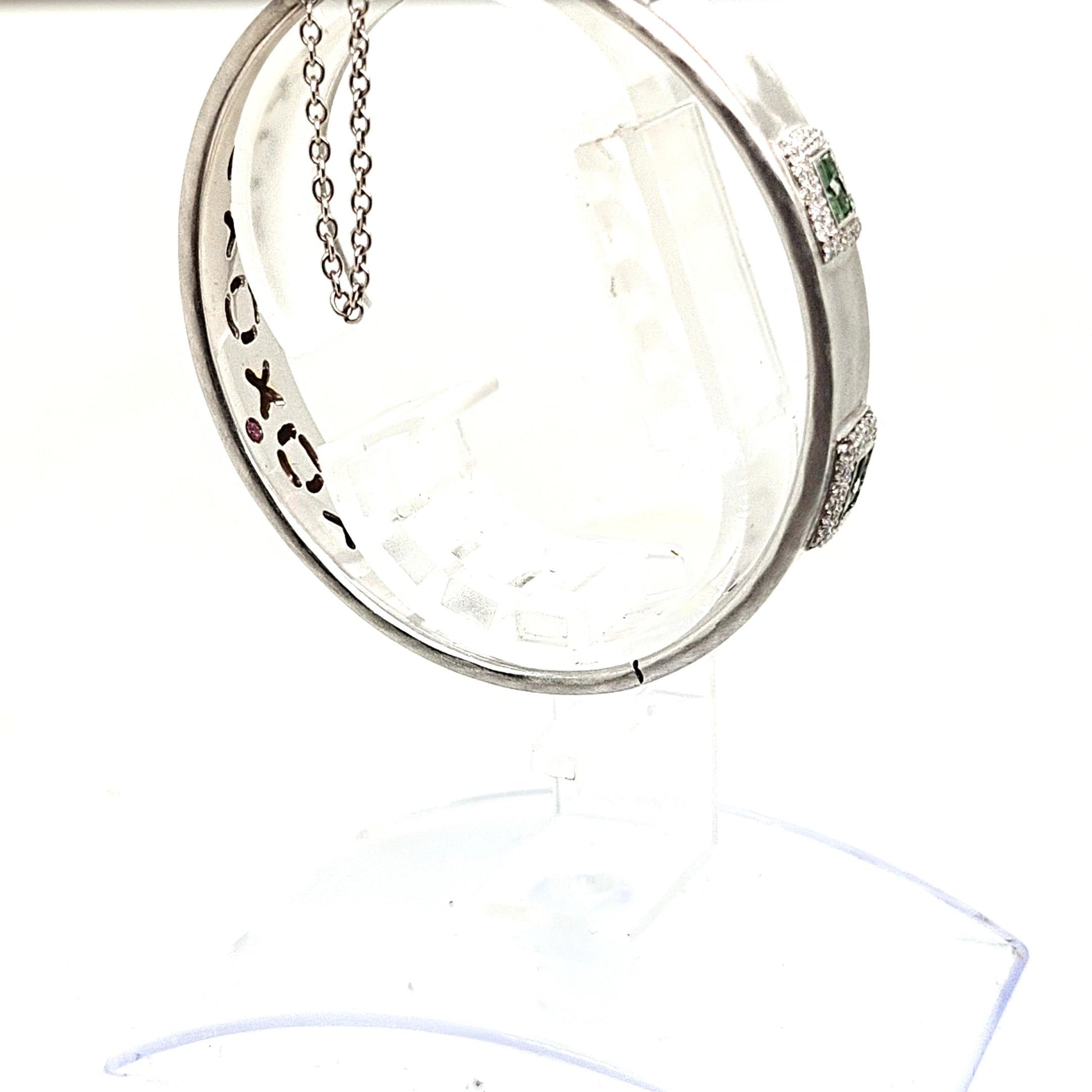 ROBERTO COIN BANGLE BRACELET DIAMOND WHITE GOLD
