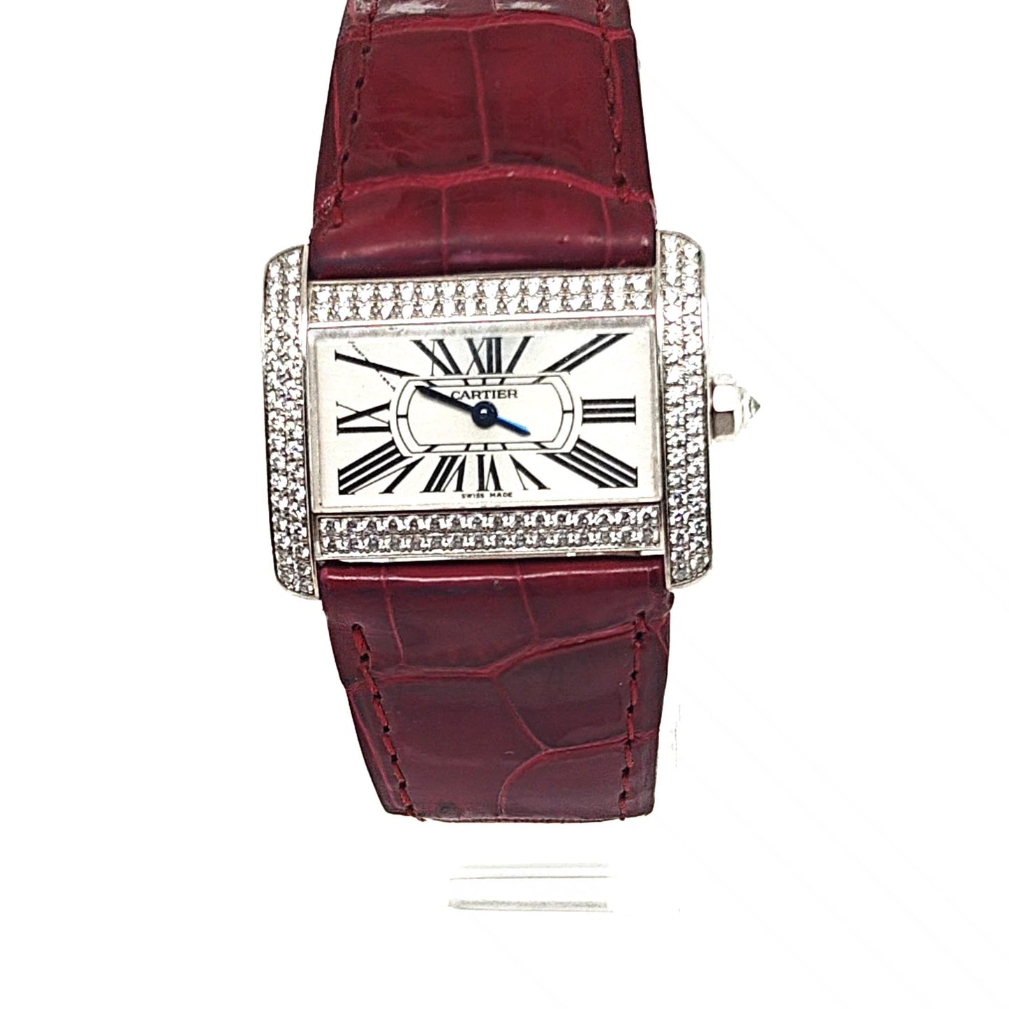 CARTIER DIVAN WATCH FACTORY DIAMONDS WHITE GOLD