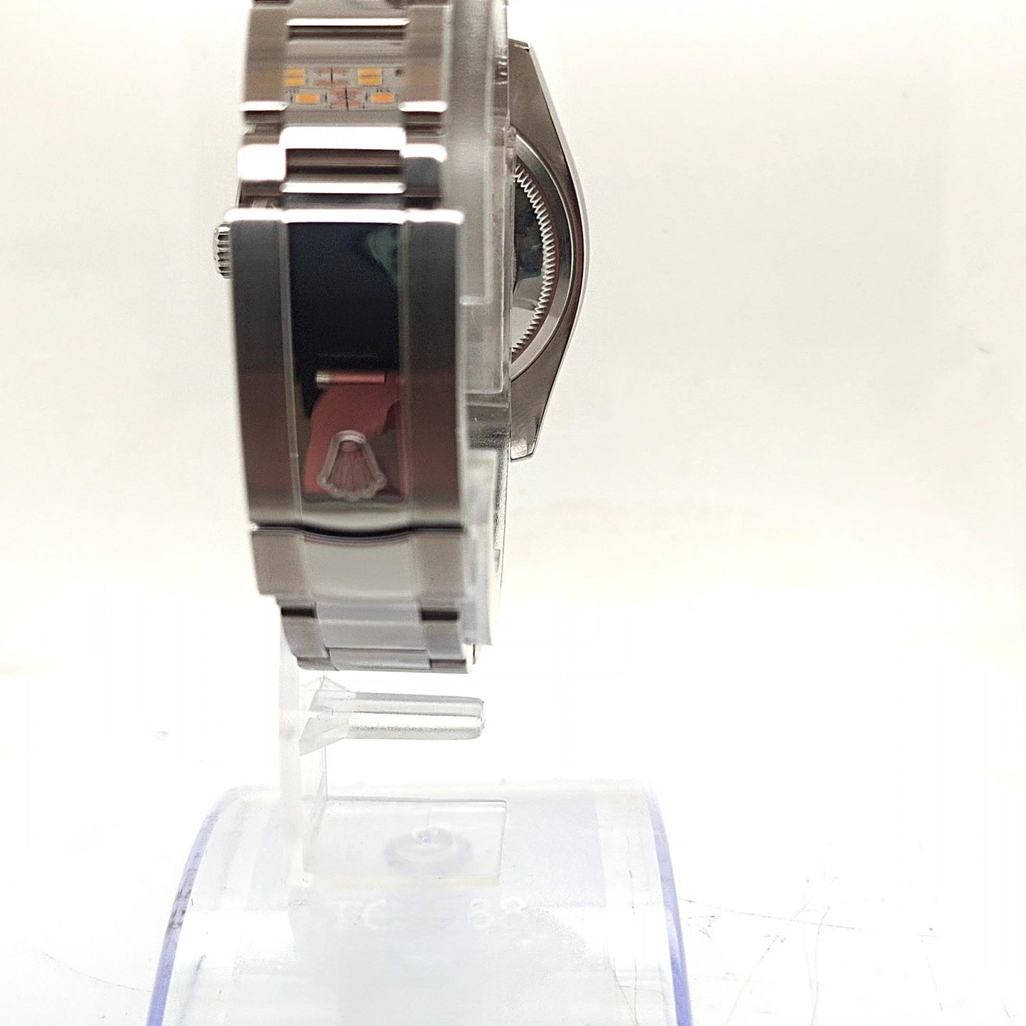 ROLEX DATEJUST PINK FLORAL MOTIF DIAMOND BEZEL OYSTER STEEL 36MM