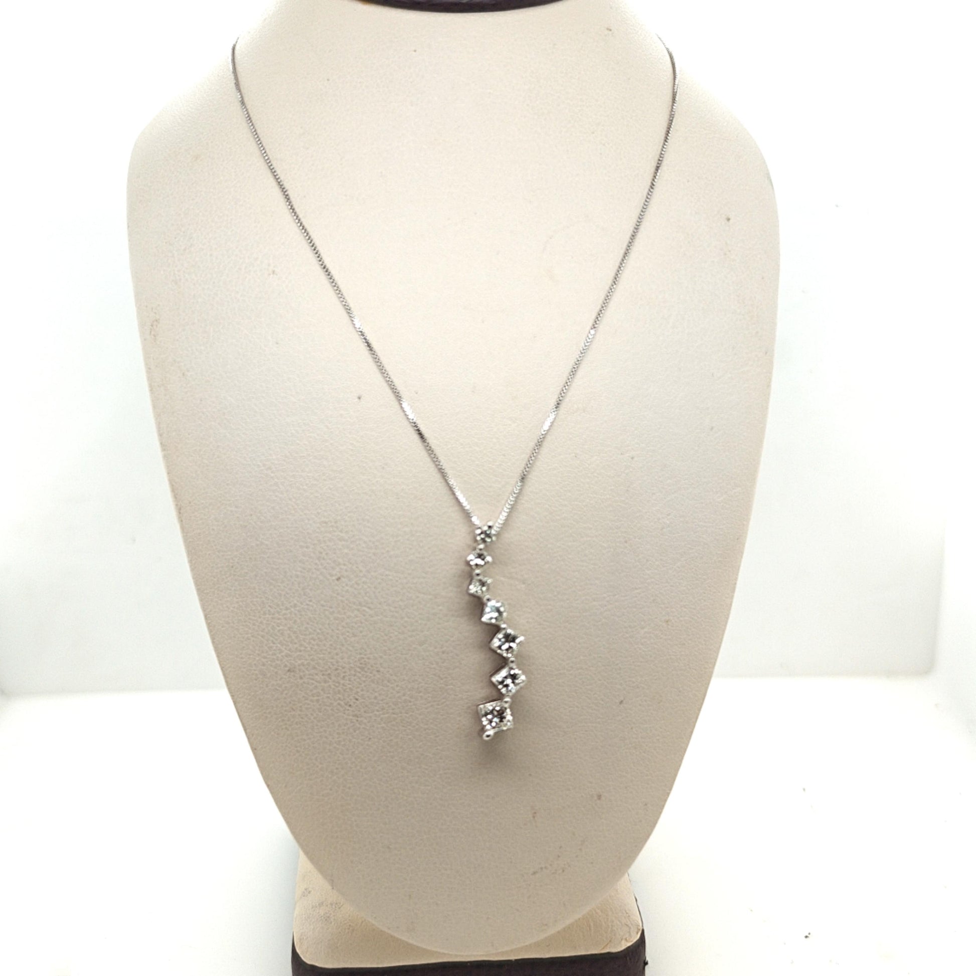 DIAMOND DROP PENDANT 1.05CTW PRINCESS CUT