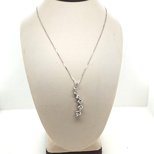 DIAMOND DROP PENDANT 1.05CTW PRINCESS CUT