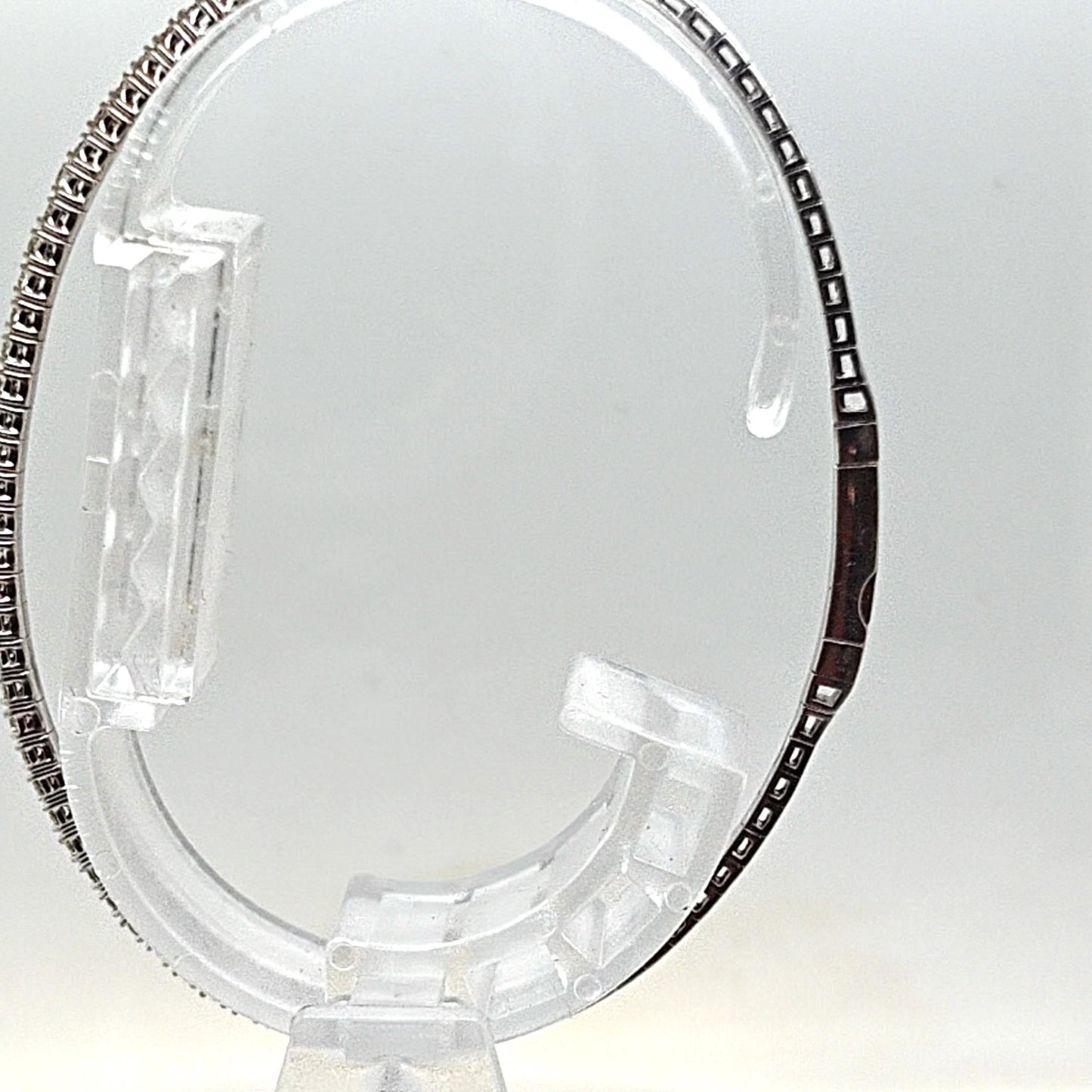 DIAMOND FLEXIBLE BANGLE TENNIS BRACELET 1.25CTW WHITE GOLD