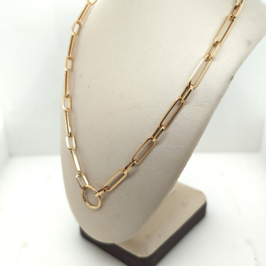 PAPERCLIP NECKLACE YELLOW GOLD